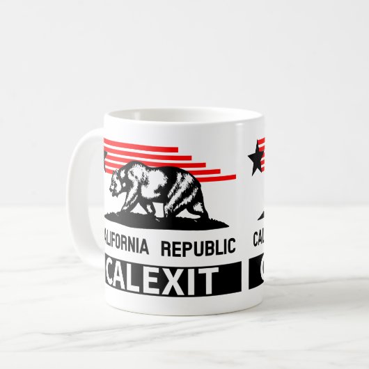 Calexit Kalifornien Kaffeetasse (Vorderseite Links)