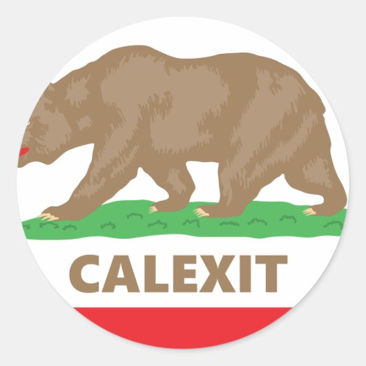 Calexit Runder Aufkleber (Vorderseite)