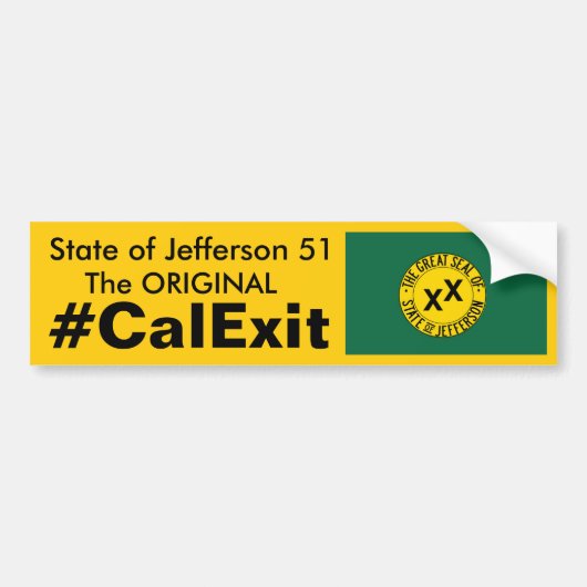 CALEXIT Staat von Jefferson 51 Autoaufkleber (Vorne)