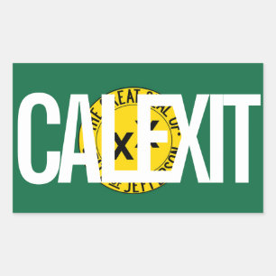 CALEXIT Staat von Jefferson Rechteckiger Aufkleber
