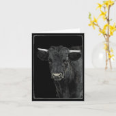 Calf Card - "Little Moo" Karte (Gelbe Blume)