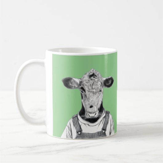Calf in Dungaree (Moegi) Kaffeetasse (Links)