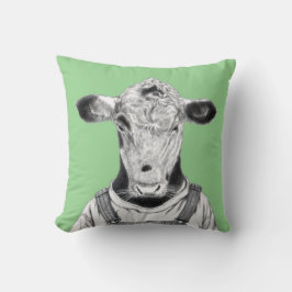 Calf in Dungaree (Moegi) Kissen