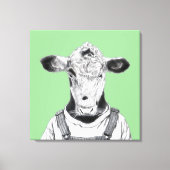 Calf in Dungaree (Moegi) Leinwanddruck (Vorderseite)