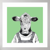 Calf in Dungaree (Moegi) Poster (Vorne)