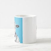 Calf in Dungaree (Old School Blue) Kaffeetasse (Mittel)