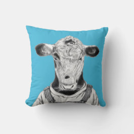 Calf in Dungaree (Old School Blue) Kissen