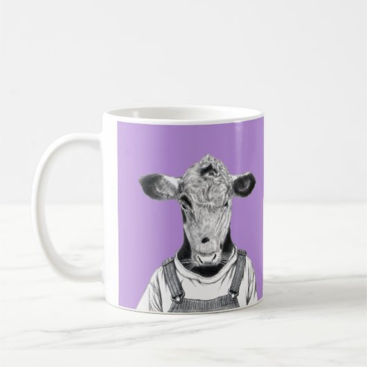 Calf in Dungaree (Sumire) Kaffeetasse (Links)