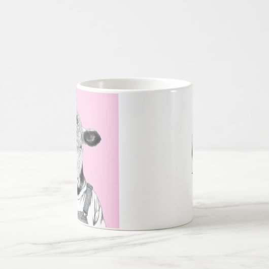 Calf in Dungaree (Ume) Kaffeetasse (Mittel)