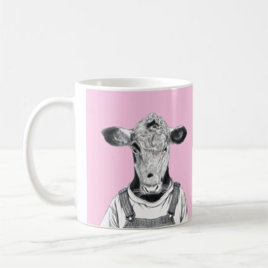 Calf in Dungaree (Ume) Kaffeetasse (Links)