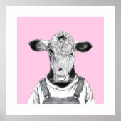 Calf in Dungaree (Ume) Poster (Vorne)