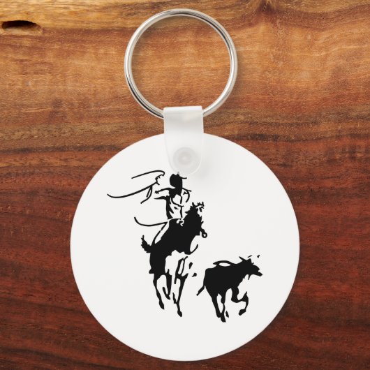 Calf Roping Schlüsselanhänger (Vorderseite)
