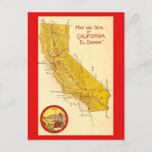 Calfornia Staat Vintage Karte