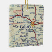 Calgary AB Vintage Karte Keramikornament (Rechts)