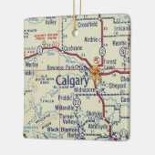 Calgary AB Vintage Karte Keramikornament (Links)