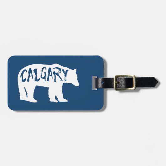 Calgary Alberta Bear Gepäckanhänger (Vorderseite horizontal)