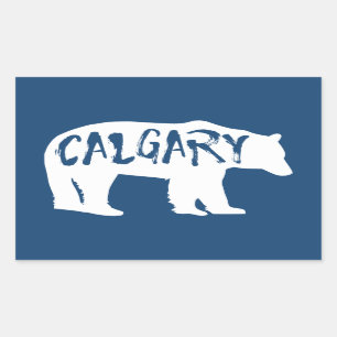 Calgary Alberta Bear Rechteckiger Aufkleber