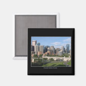 Calgary Alberta Canada Downtown Skyline View Magnet (Vorderseite/Rückseite)