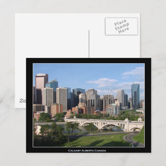 Calgary Alberta Canada Downtown Skyline View Postkarte (Vorne/Hinten)
