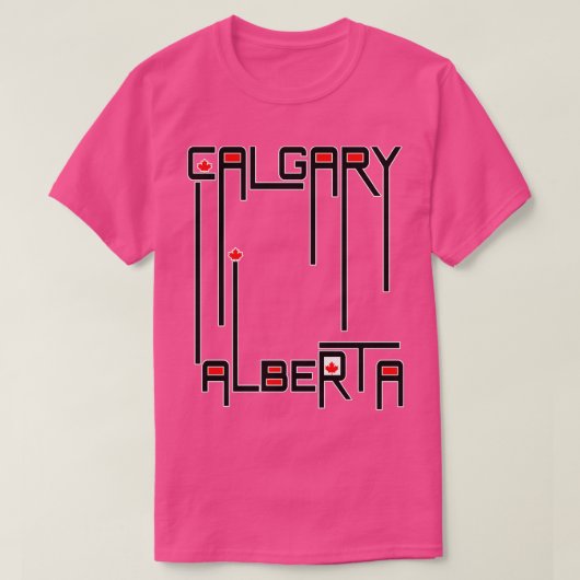 Calgary Alberta Canada Flag T-Shirt (Design vorne)