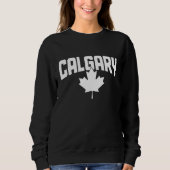 Calgary Alberta Canada Maple Leaf Red Canadian Fla Sweatshirt (Vorderseite)