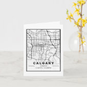 Calgary Alberta Canada Travel City Map Karte (Gelbe Blume)