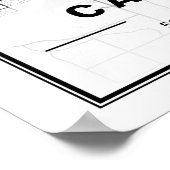 Calgary Alberta Canada Travel City Map Poster (Ecke)