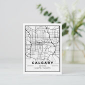 Calgary Alberta Canada Travel City Map Postkarte (Stehend Vorderseite)