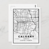 Calgary Alberta Canada Travel City Map Postkarte (Vorne/Hinten)