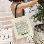 Calgary, Alberta City Map Tote Bag Tragetasche