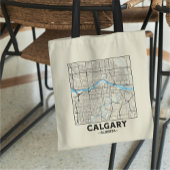 Calgary, Alberta City Map Tote Bag Tragetasche