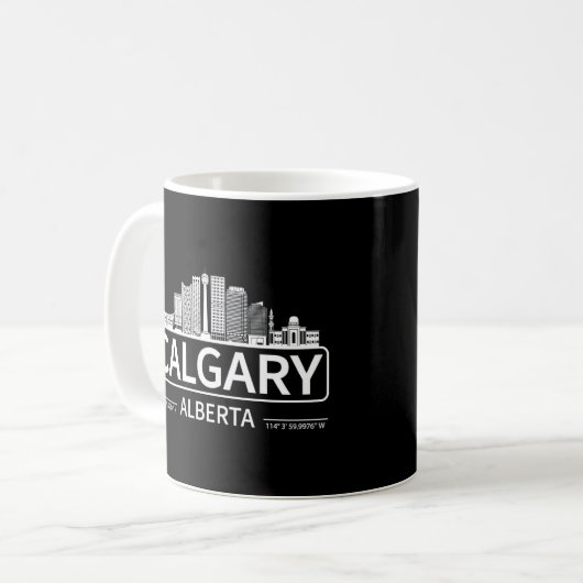 Calgary Alberta Cityscape Kaffeetasse (Vorderseite Links)