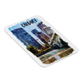 Calgary Alberta Cityscape Skyline Magnet (Rechte Seite)