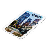 Calgary Alberta Cityscape Skyline Magnet (Linke Seite)