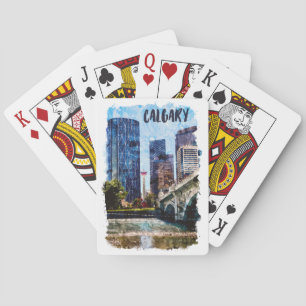Calgary Alberta Cityscape Skyline Spielkarten