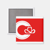 Calgary, Alberta-Flagge Magnet (Vorderseite/Rückseite)