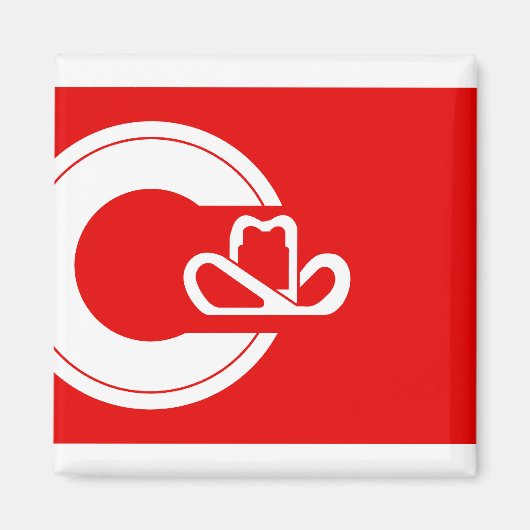Calgary, Alberta-Flagge Magnet (Vorne)