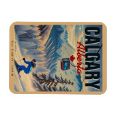 Calgary Alberta Kanada Skiing Souvenirs in den 50e Magnet (Horizontal)