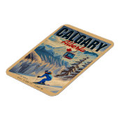 Calgary Alberta Kanada Skiing Souvenirs in den 50e Magnet (Linke Seite)