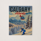 Calgary Alberta Kanada Skiing Souvenirs in den 50e Puzzle (Vertikal)