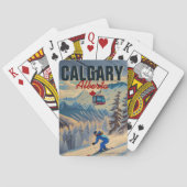 Calgary Alberta Kanada Skiing Souvenirs in den 50e Spielkarten (Rückseite)
