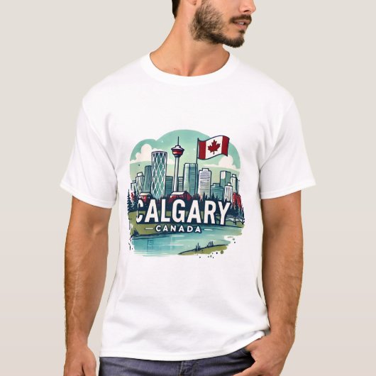 Calgary Alberta Kanada T-Shirt (Vorderseite)