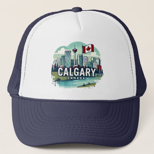 Calgary Alberta Kanada Truckerkappe (Vorderseite)