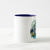 Calgary Alberta Kanada Zweifarbige Tasse (Mittel)