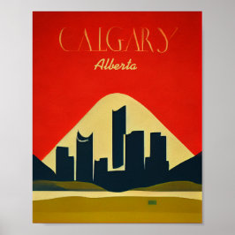 Calgary, Alberta Minimalistisch Poster
