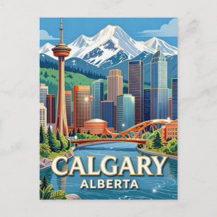 Calgary Alberta Moderne Stadtlandschaft 🌊 Postkarte