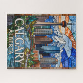 Calgary Alberta Moderne urbane Landschaft 🌊 Puzzle (Horizontal)