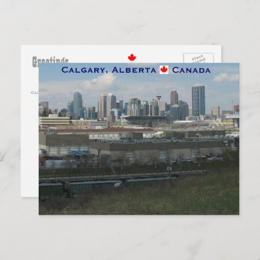 Calgary Alberta Postkarte (Vorne/Hinten)