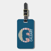 Calgary Alberta Retro Bear Gepäckanhänger (Vorderseite vertikal)