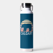 Calgary Alberta Retro Bear Trinkflasche (Vorne)